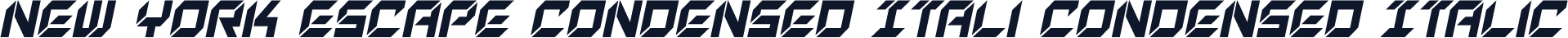 New York Escape Condensed Itali Condensed Italic