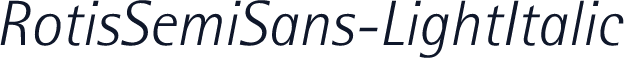 RotisSemiSans-LightItalic