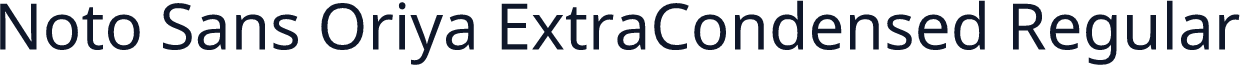 Noto Sans Oriya ExtraCondensed Regular