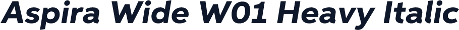 Aspira Wide W01 Heavy Italic