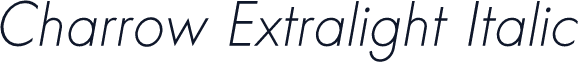 Charrow Extralight Italic