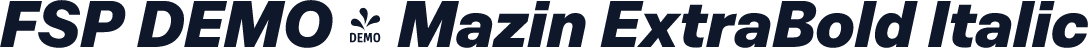 FSP DEMO - Mazin ExtraBold Italic