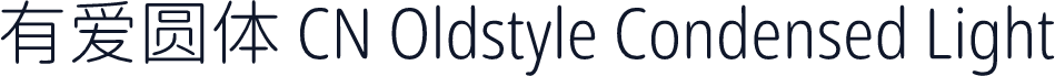 有爱圆体 CN Oldstyle Condensed Light