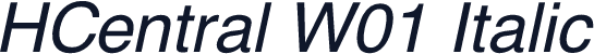 HCentral W01 Italic