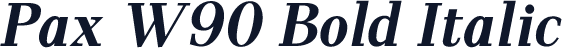 Pax W90 Bold Italic