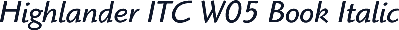 Highlander ITC W05 Book Italic