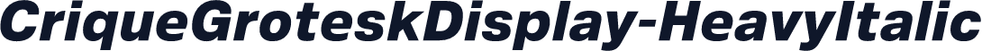 CriqueGroteskDisplay-HeavyItalic