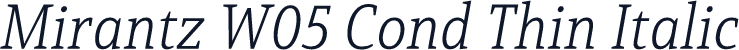 Mirantz W05 Cond Thin Italic