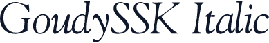 GoudySSK Italic