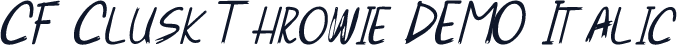 CF Clusk Throwie DEMO Italic