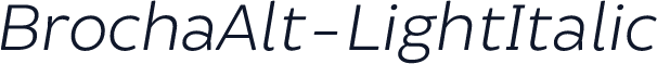 BrochaAlt-LightItalic