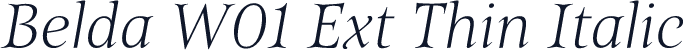 Belda W01 Ext Thin Italic