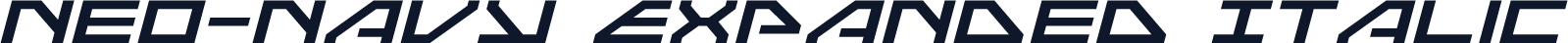 Neo-Navy Expanded Italic