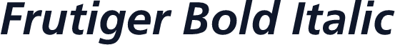 Frutiger Bold Italic