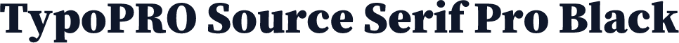 TypoPRO Source Serif Pro Black