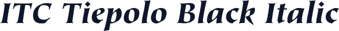 ITC Tiepolo Black Italic