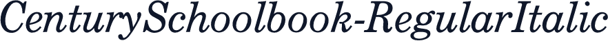 CenturySchoolbook-RegularItalic