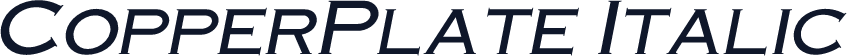 CopperPlate Italic