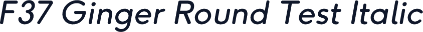 F37 Ginger Round Test Italic