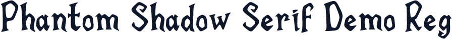 Phantom Shadow Serif Demo Reg
