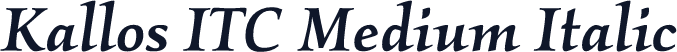 Kallos ITC Medium Italic