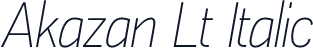 Akazan Lt Italic