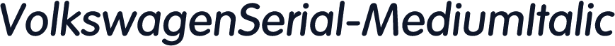 VolkswagenSerial-MediumItalic