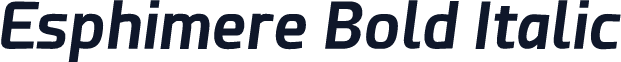 Esphimere Bold Italic