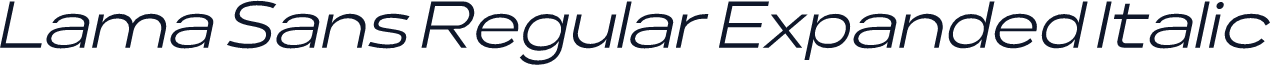 Lama Sans Regular Expanded Italic