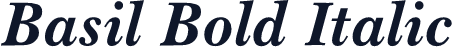 Basil Bold Italic