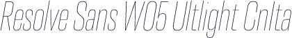 Resolve Sans W05 Ultlight CnIta