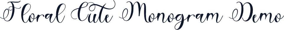 Floral Cute Monogram Demo