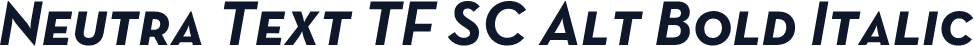 Neutra Text TF SC Alt Bold Italic