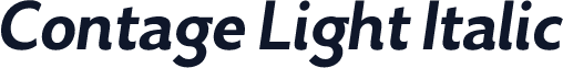 Contage Light Italic