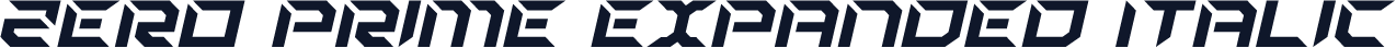 Zero Prime Expanded Italic