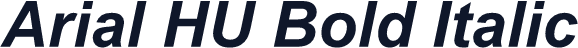 Arial HU Bold Italic