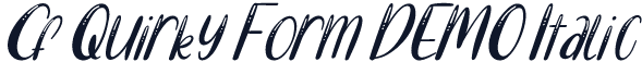 Cf Quirky Form DEMO Italic