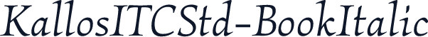 KallosITCStd-BookItalic
