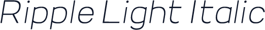 Ripple Light Italic
