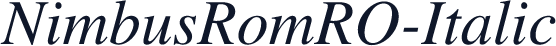 NimbusRomRO-Italic