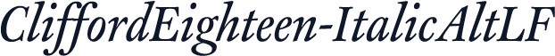 CliffordEighteen-ItalicAltLF