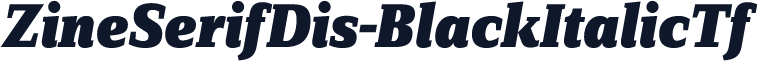 ZineSerifDis-BlackItalicTf