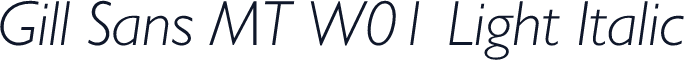 Gill Sans MT W01 Light Italic