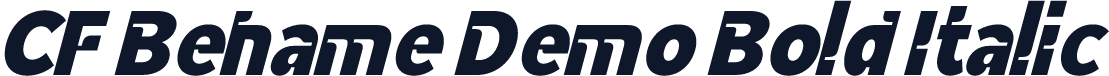 CF Behame Demo Bold Italic
