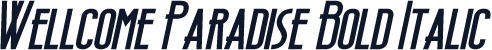 Wellcome Paradise Bold Italic
