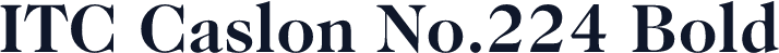 ITC Caslon No.224 Bold