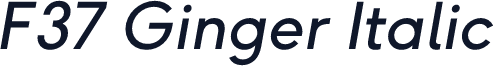 F37 Ginger Italic