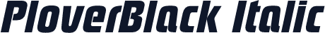 PloverBlack Italic