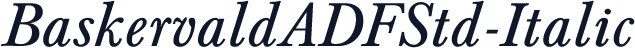 BaskervaldADFStd-Italic