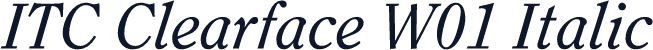 ITC Clearface W01 Italic